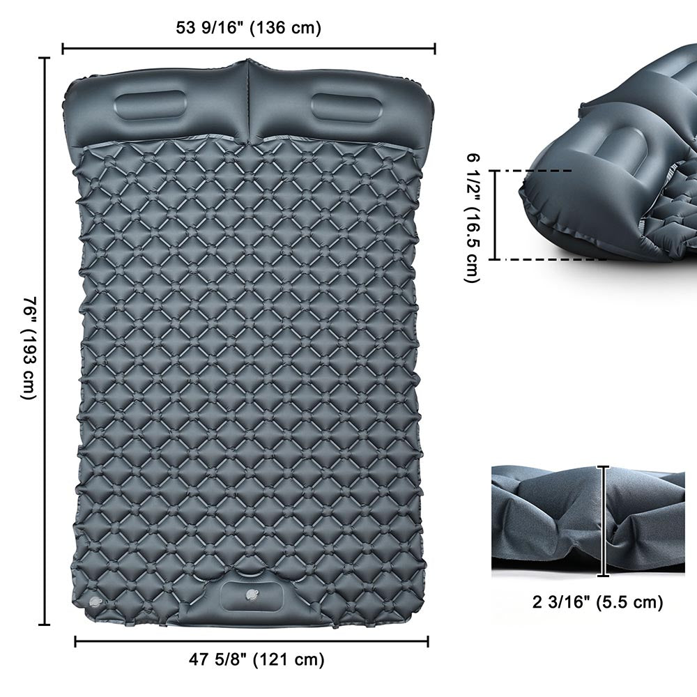 TheLAShop Double Camping Air Mattress Sleeping Pad Lightweight –