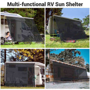 TheLAShop RV Awning Shade Screen with Zipper 10'Wx6'H Trailer Mosquito Net