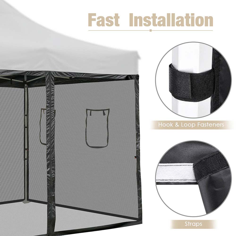新品AMPERSAND SHOPS Food Concession Canopy Mesh Sidewalls Accessory for 10 Ft  x Pop Up Tent with Windows Zippered E 直売直送
