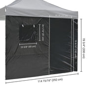 InstaHibit Sidewall with Door Window for 10x10 Canopy 1-pack