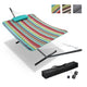 TheLAShop Heavy Duty Hammock with Stand, Net, Quilt & Pillow