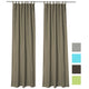 TheLAShop Tab Top Outdoor Patio Curtain, 54"W x 84"L 2ct/Pack