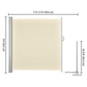 TheLAShop 63" x 120" Patio Retractable Side Awning Privacy Divider Screen