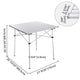 TheLAShop Aluminum Folding Camping Table Picnic Table 27x27.5in