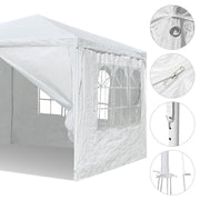 TheLAShop 10 x 10 Canopy Wedding Party Tent 4 Sidewalls Screen