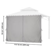 TheLAShop Gazebo Curtain 10x10ft Privacy Side with Zip CPAI-84