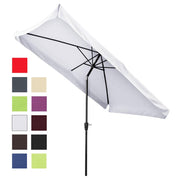 TheLAShop 10'x6.5' Patio Rectangular Tilt Umbrella Furniture Color Options