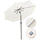 TheLAShop Patio Umbrella with Solar Lights Tilt Umbrella 9 ft 8-Rib