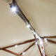 TheLAShop 8ft/9ft 8-rib Wooden Patio Umbrella Solar String Lights Color Opt