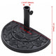 TheLAShop 20 lbs Half Umbrella Base Semicircle Resin Concrete Stand D2 3/16"