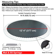 TheLAShop 14 foot Trampoline Mat with 72 Springs