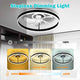 TheLAShop 19" Ceiling Fan with Light 5-Blade APP & Remote Control