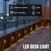 TheLAShop 10 Pack LED Step Deck Light Kit Garden Lighting