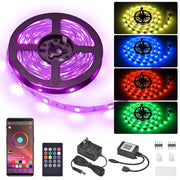 TheLAShop 16ft Color Changing LED Strip Light Bluetooth App Music Remote