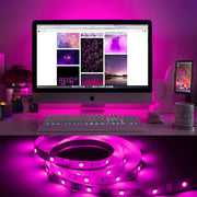 TheLAShop 16ft Color Changing LED Strip Light Bluetooth App Music Remote