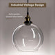 TheLAShop Clear Globe Glass Ball Pendant Light Ceiling Lamp 9 4/5"