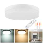 TheLAShop Flush Mount Ceiling Light Fixture w/ Remote Dimmable Round 36W 12"