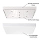 TheLAShop Square Ceiling Light Fixture Flush Mount Dimmable Remote 36W