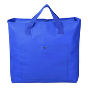 TheLAShop Reusable Grocery Bag with Zipper & Handles Blue Polyester Tote