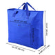 TheLAShop Reusable Grocery Bag with Zipper & Handles Blue Polyester Tote