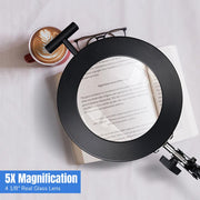 TheLAShop 5-Diopter Clamp on Desk Lamp with Magnifier