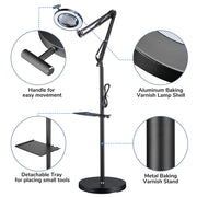 TheLAShop 5x Diopter Facial Magnifying Floor Lamp Magnifier w/ Built-in Handle