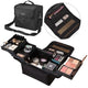 TheLAShop 11x8x10" Oxford Portable Black Cosmetic Soft Makeup Train Case