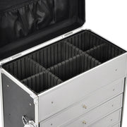TheLAShop Rolling Jewelry Case with Drawers Travel Jewelry Organizer