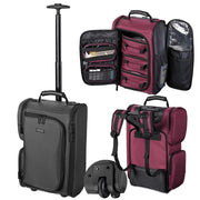 TheLAShop Rolling Backpack with Pouches Makeup Artist Case