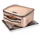 TheLAShop 14in Makeup Case with Mirror Compartments Gold