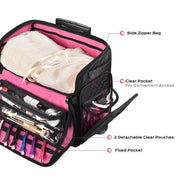 TheLAShop Cosmetology Rolling Case for Hair Stylist Hobbyist Artist