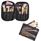 TheLAShop Makeup Brush Belt Pouch with Zip & Handle 17 Pockets