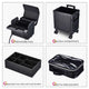 TheLAShop Black Leather Rolling Makeup Artist Hair Stylist Nail Case