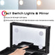 TheLAShop Rolling Makeup Case with Lighted Mirror Tact Switch 4 in 1