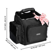 TheLAShop Nylon Makeup Travel Bag Large Compartment 1680D