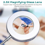 TheLAShop 2.5X Magnifying Glass with Light for Crafts Nail Art