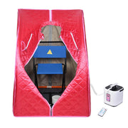 TheLAShop Portable Sauna Tent Steam SPA w/ Chair Remote Rose Red 2L