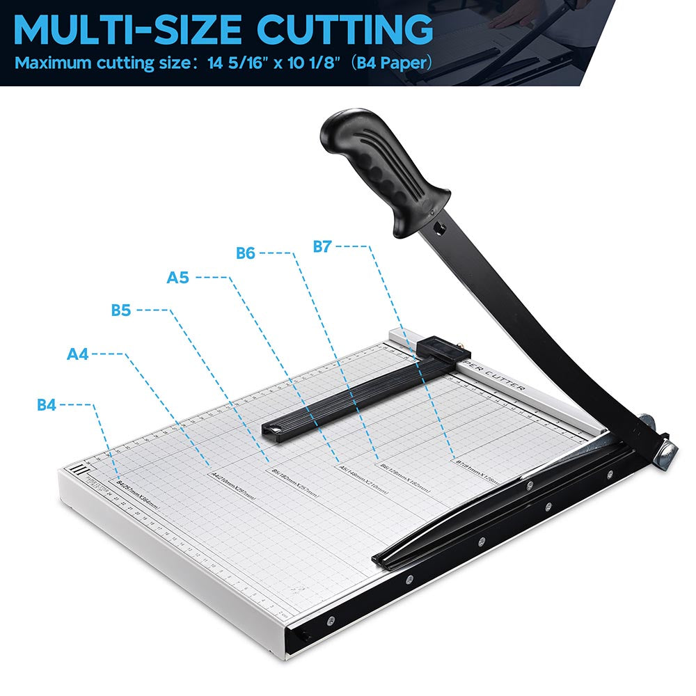 Sanwood Paper Cutter A4 Simple Precision Paper Photo Cutter Card Scrapbook Trimmers Cutting Tools, Size: 36, Black