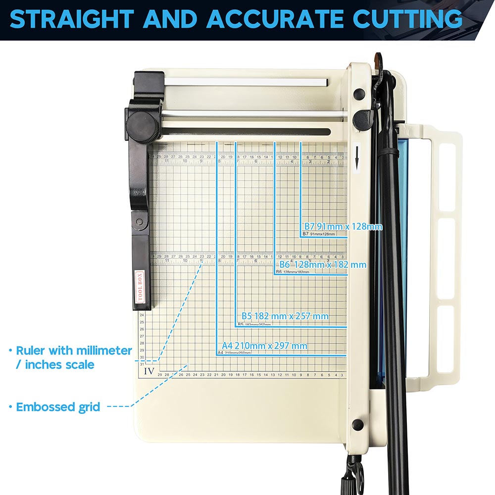Yescom Paper Cutter Heavy Duty 17 Blade A3 Large Industrial Guillotine 400  Sheets Cutting Cardstock Trimmer 