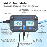 TheLAShop 6 in 1 Water testing Meter - ph temp tds ec s.g salt
