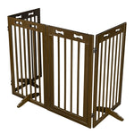 TheLAShop 4-Panel 80x36 Folding Gate-n-Crate Convertible Pet Gate Barrier