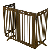 TheLAShop 4-Panel 80x36 Folding Gate-n-Crate Convertible Pet Gate Barrier