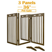 TheLAShop 3-Panel 60x36 Folding Gate-n-Crate Convertible Pet Gate Barrier