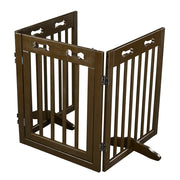 TheLAShop 3-Panel 60x24 Folding Gate-n-Grate Convertible Pet Gate Barrier