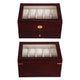 TheLAShop Lockable Watch Case Glass Top Wooden 20 Watch Holders