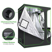 TheLAShop 2 in 1 Grow Tent with Shelf 5x4x6.7ft Hydroponic Grow Room