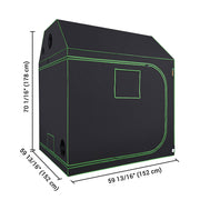 LAGarden Roof Cube Grow Tent with Tray & Window 5x5x6ft