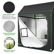 LAGarden Roof Cube Grow Tent with Tray & Window 5x5x6ft