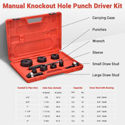 TheLAShop 6 Ton Metal Hole Punch with 6 Knockout Set (1/2" to 2")