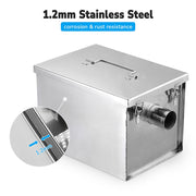 TheLAShop Grease Trap 8 lb 5GPM Converter Stainless Steel